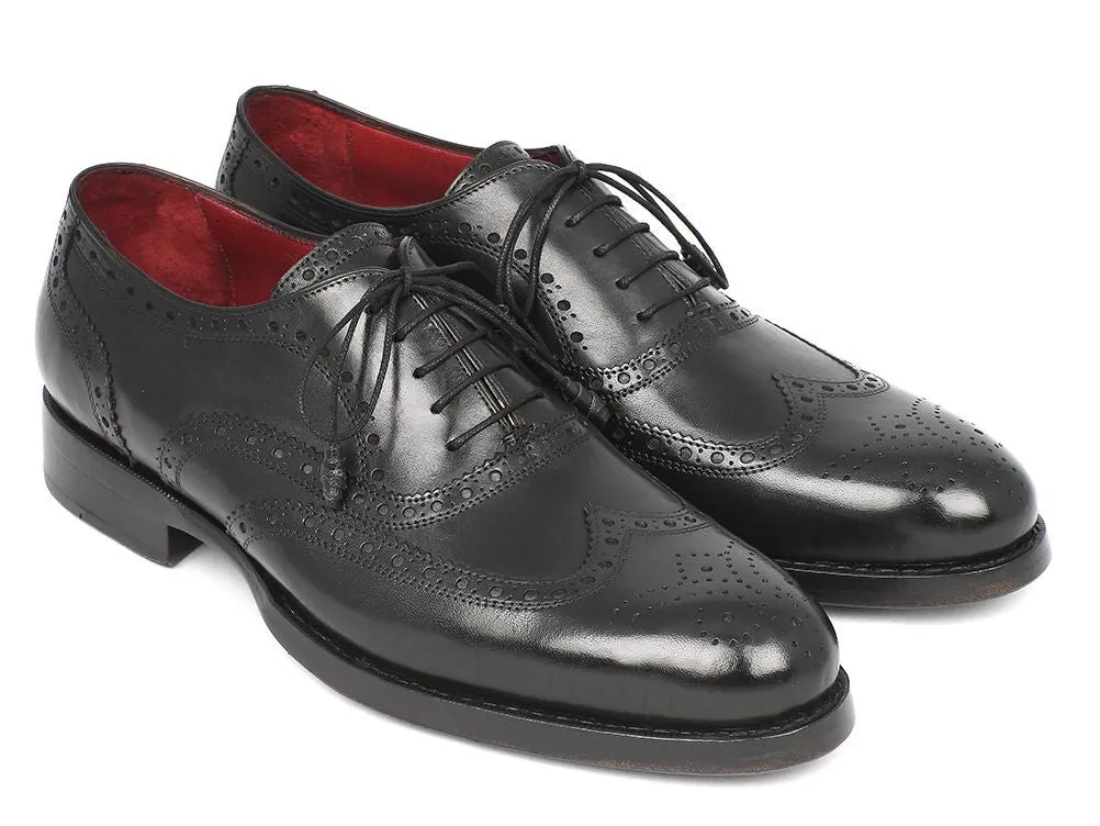 Paul Parkman Men's Wingtip Oxford Goodyear Welted Black