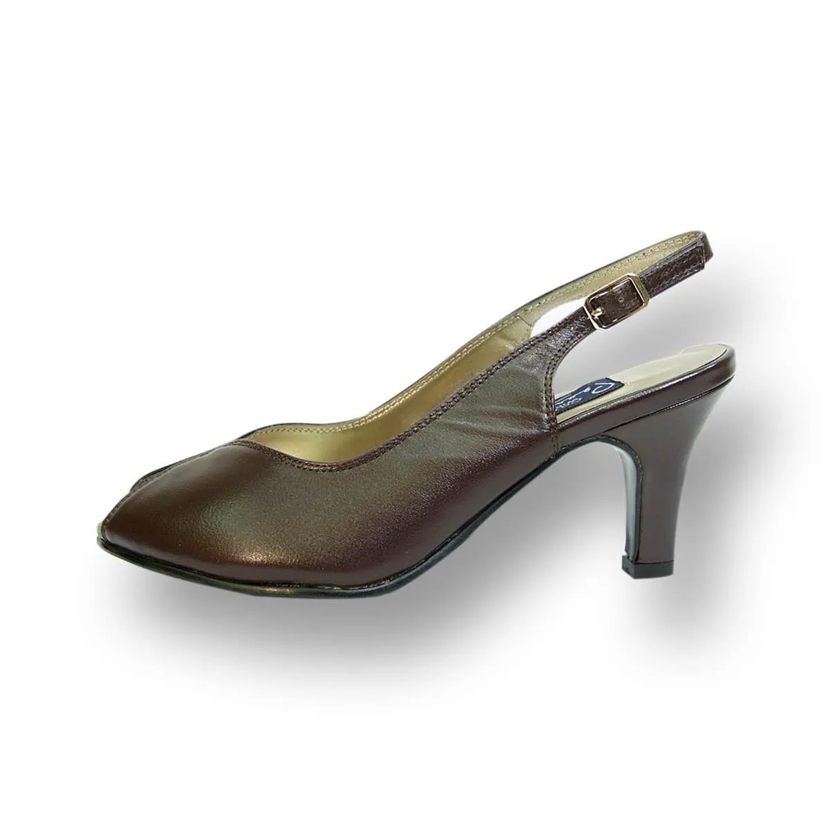 PEERAGE Zara Women's Wide Width Leather Slingback Pumps