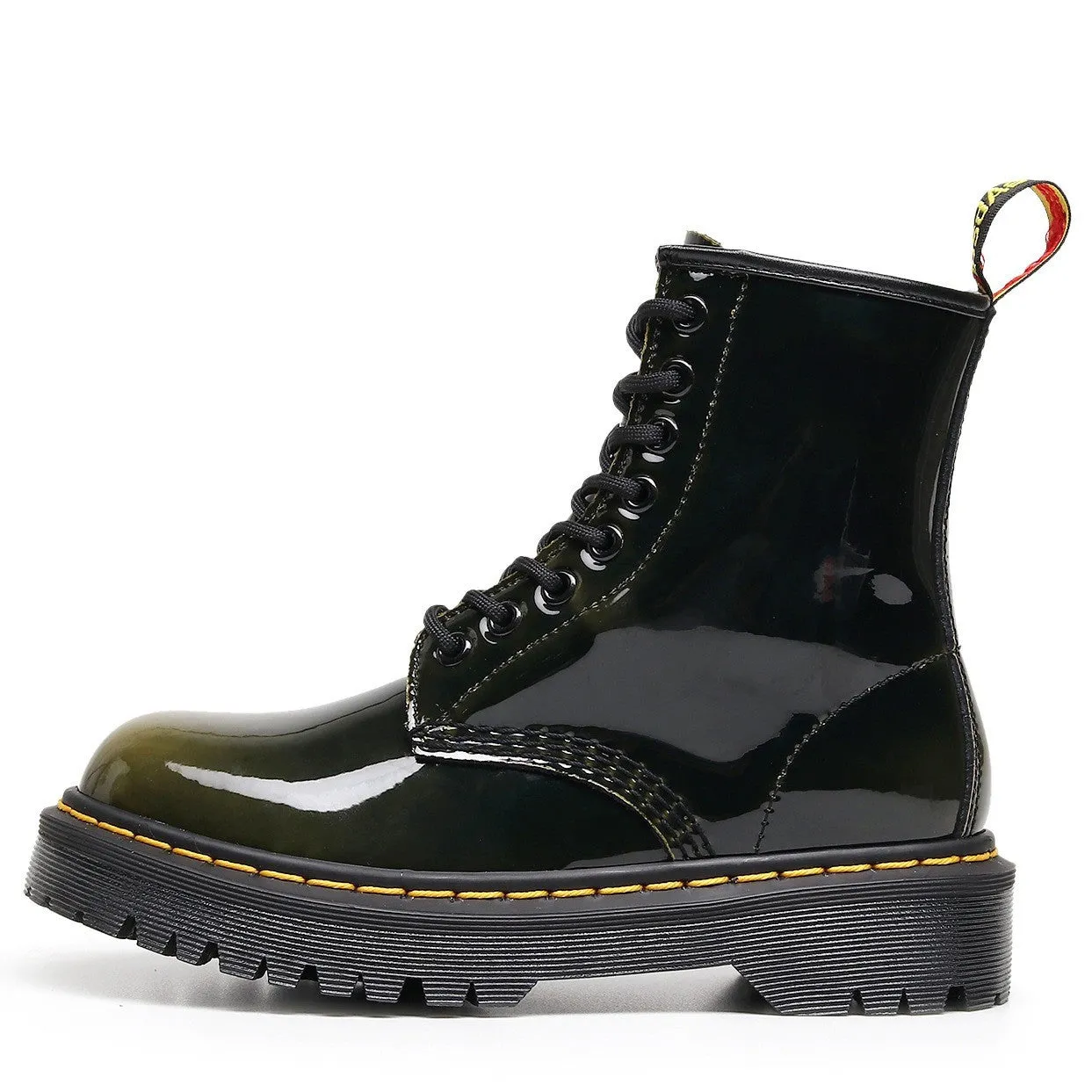 PEOPLETERRITORY High-top 1460 color-changing purple locomotive boots women's classic retro British style short boots men's and women's leather boots round head trend