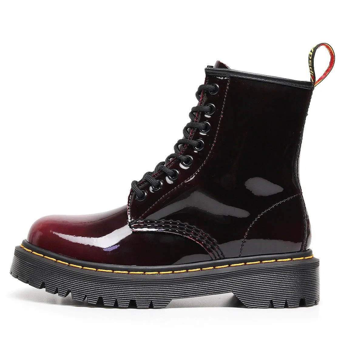 PEOPLETERRITORY High-top 1460 color-changing purple locomotive boots women's classic retro British style short boots men's and women's leather boots round head trend