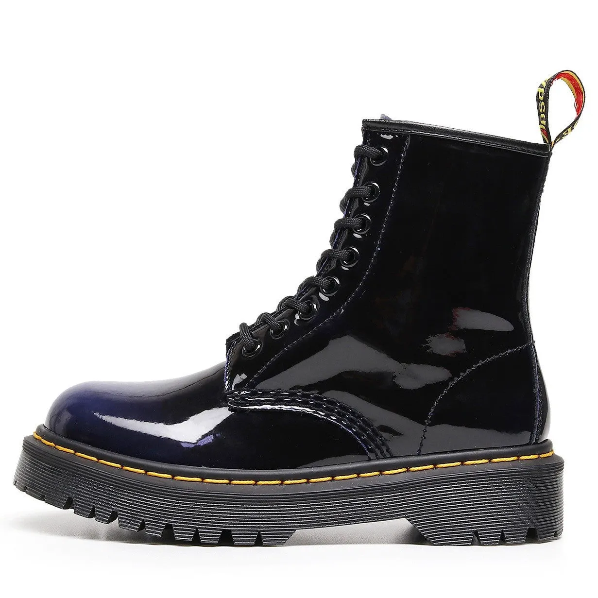 PEOPLETERRITORY High-top 1460 color-changing purple locomotive boots women's classic retro British style short boots men's and women's leather boots round head trend
