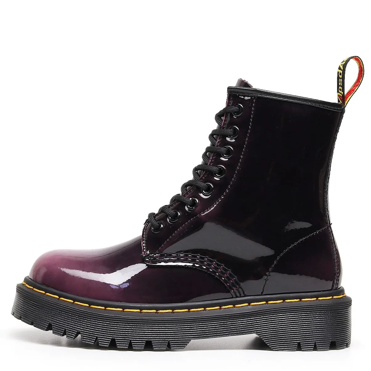 PEOPLETERRITORY High-top 1460 color-changing purple locomotive boots women's classic retro British style short boots men's and women's leather boots round head trend