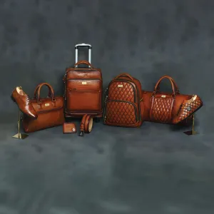 Perfect Tan Leather Business Trip Combo Pack
