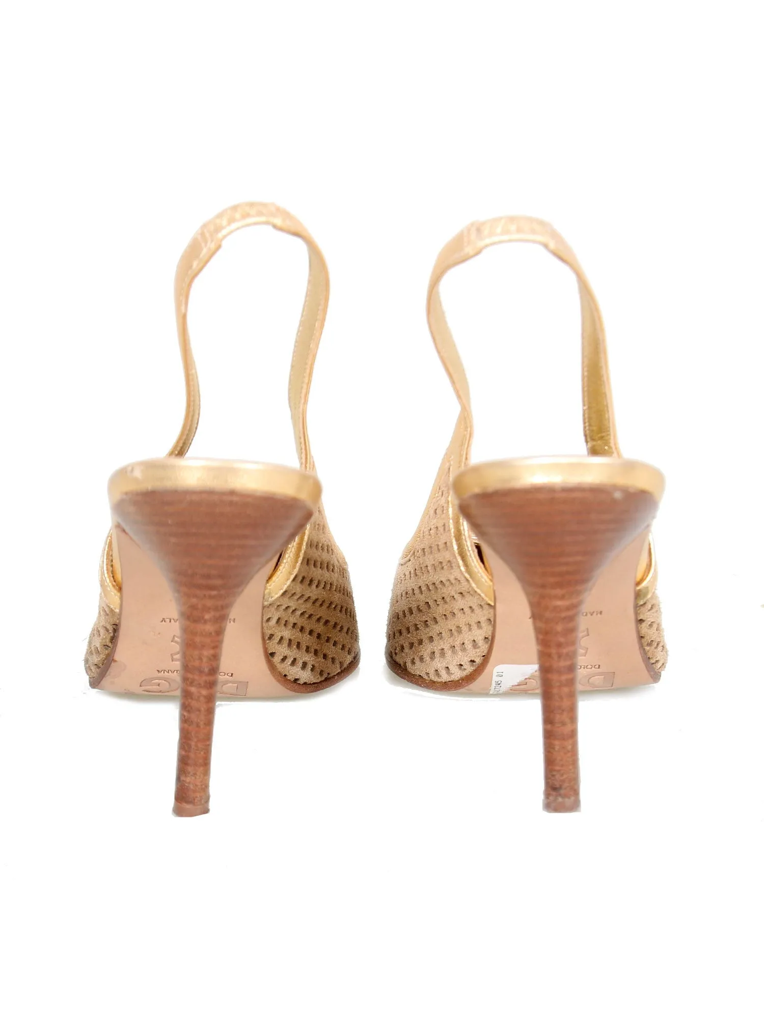 Perforated Slingback Pointed Pumps