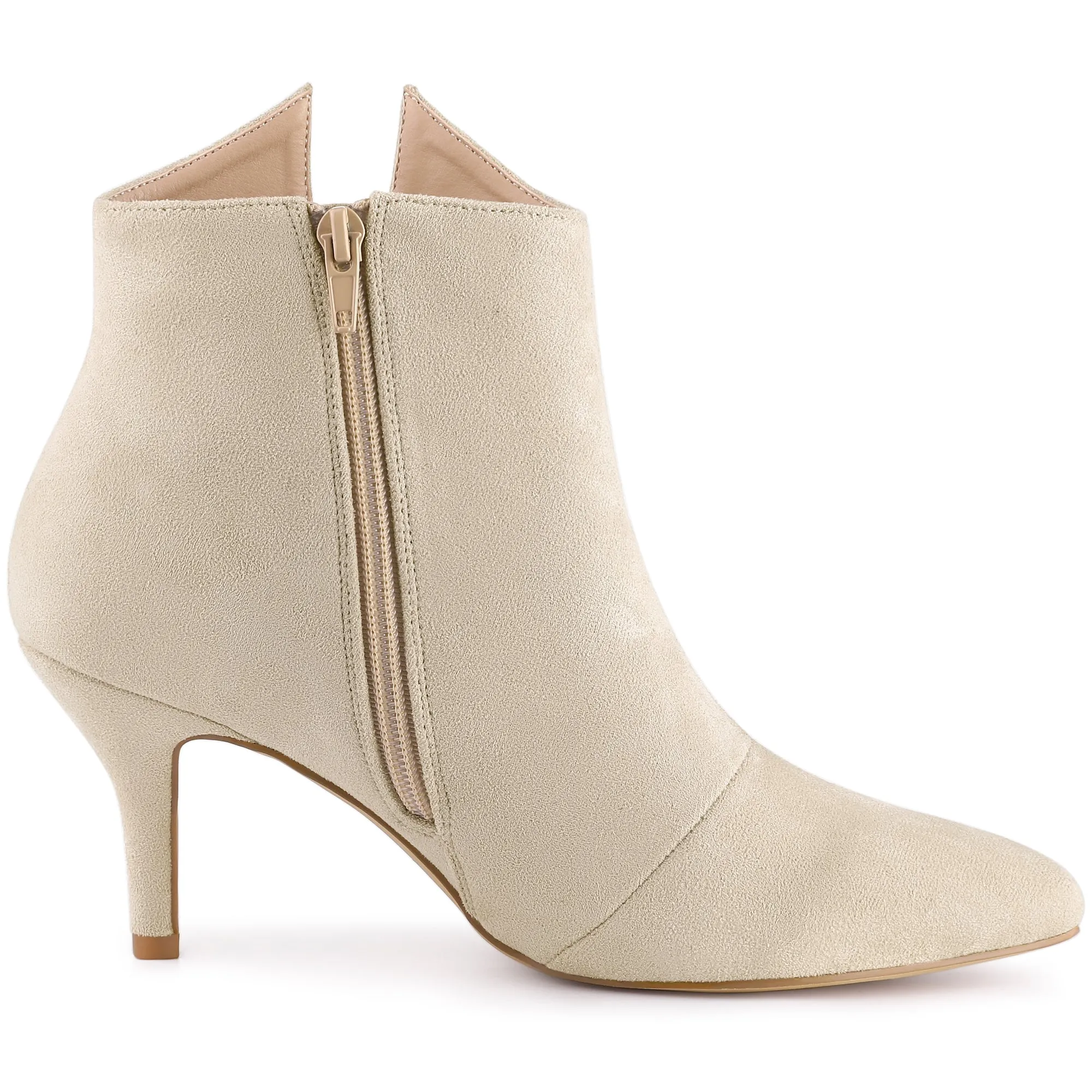 Perphy Women's Bow Pointed Toe Stiletto Heels Ankle Boots