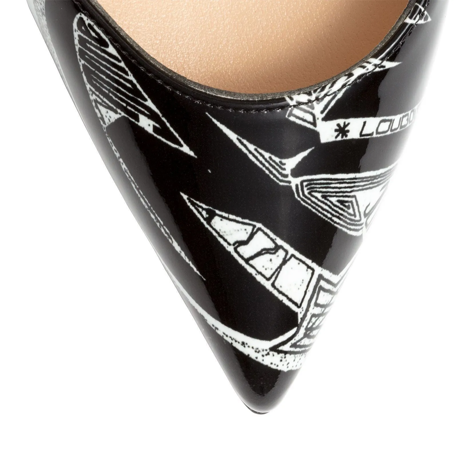 Pigalle Follies 100 Nicograf black patent leather pumps