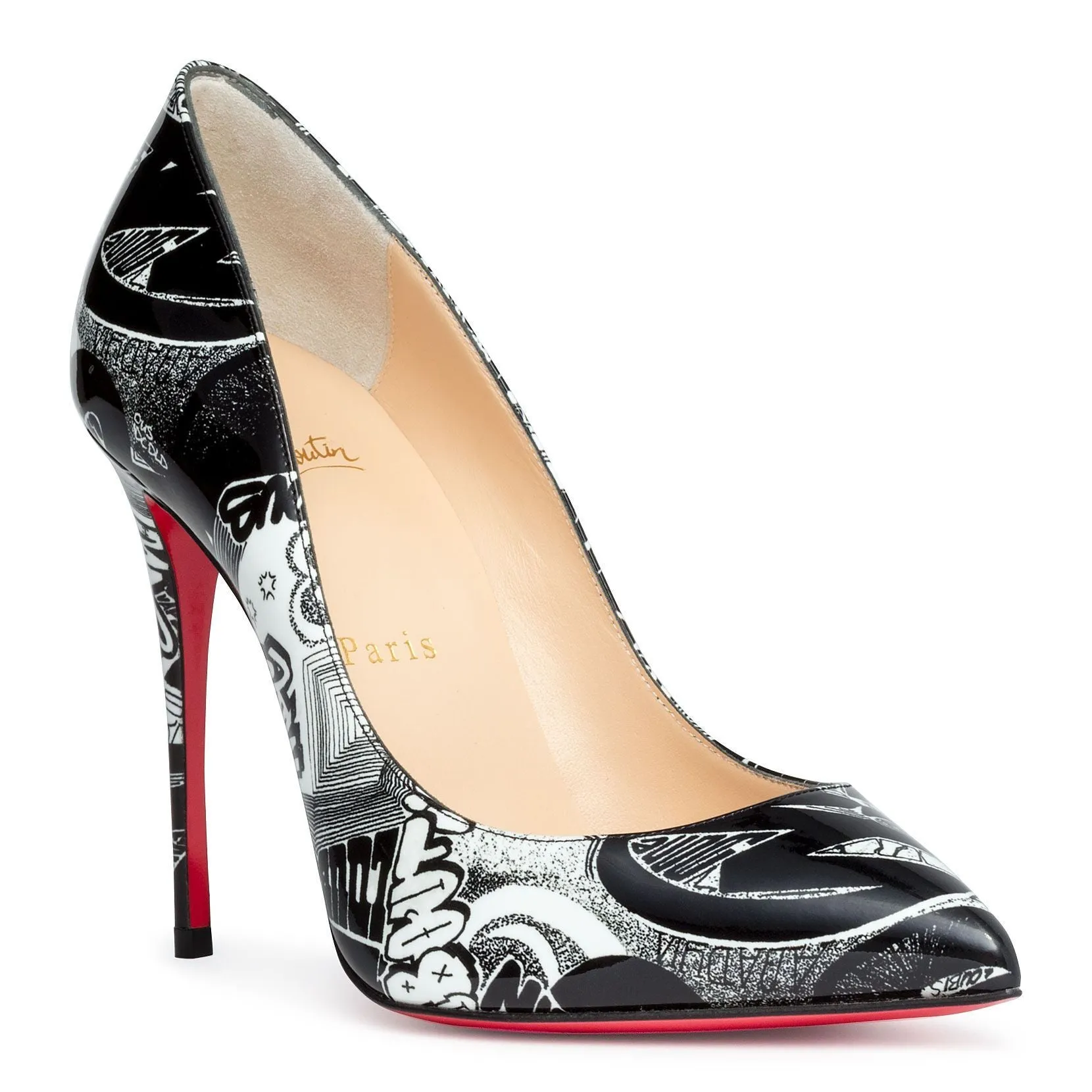 Pigalle Follies 100 Nicograf black patent leather pumps