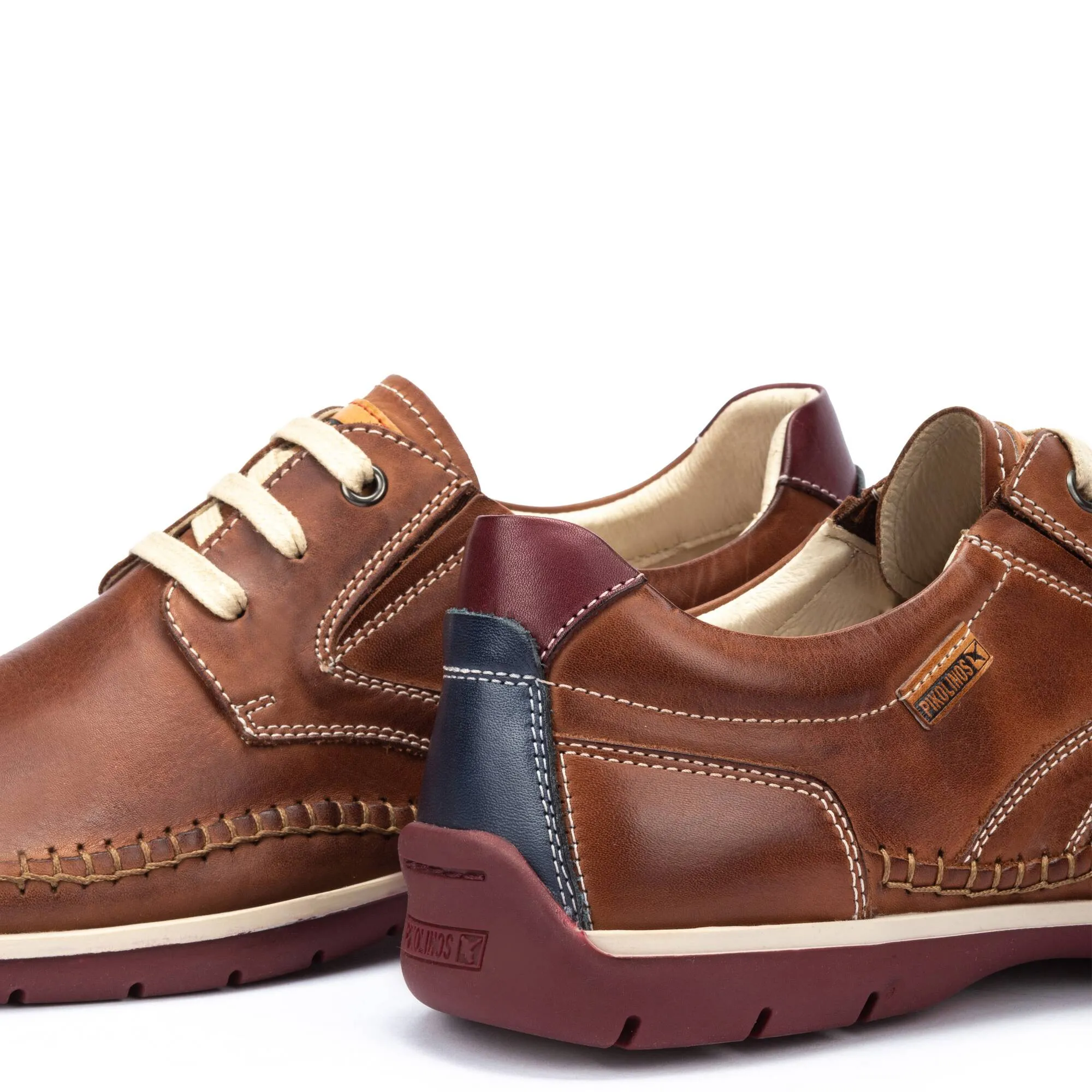 Pikolinos Men's Marbella M9A-4118 Leather Lace-Up Shoes Cuero Brown