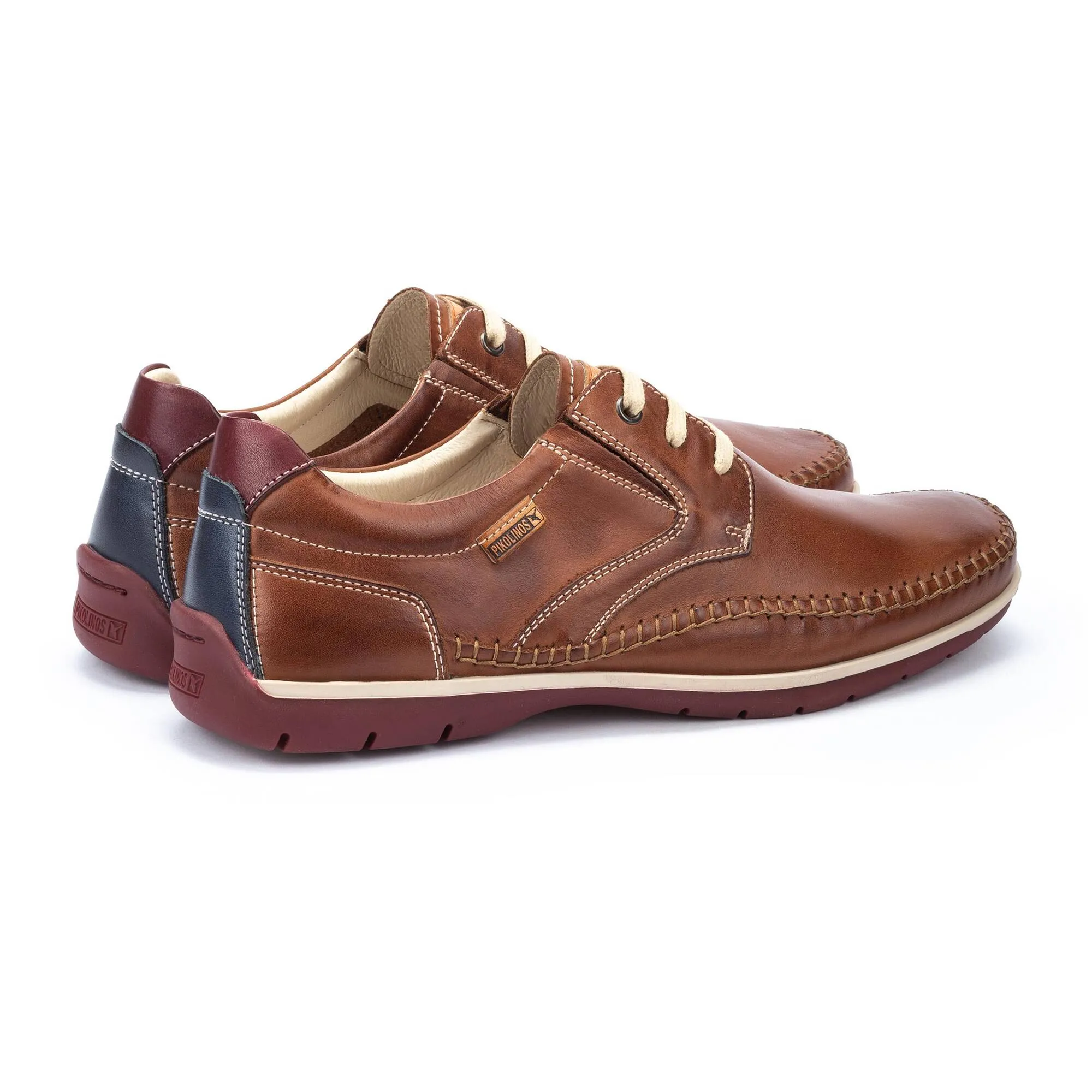 Pikolinos Men's Marbella M9A-4118 Leather Lace-Up Shoes Cuero Brown