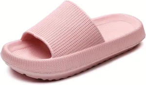 Pillow Slippers for Men and Women, House Slides Non-Slip Cloud Bathroom Sandals Quick Drying Ergonomic Shower Slides Thick Sole Ultra Cushion