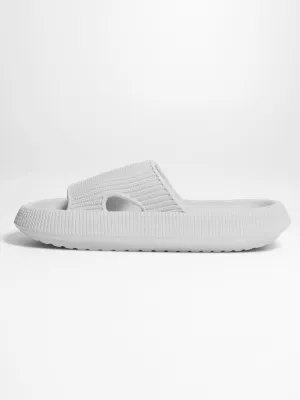 Pillow Slippers for Men and Women, House Slides Non-Slip Cloud Bathroom Sandals Quick Drying Ergonomic Shower Slides Thick Sole Ultra Cushion