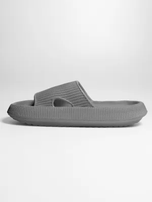 Pillow Slippers for Men and Women, House Slides Non-Slip Cloud Bathroom Sandals Quick Drying Ergonomic Shower Slides Thick Sole Ultra Cushion