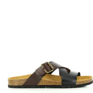 Plakton 105053 Black & Brown Cross-Strap Sandals