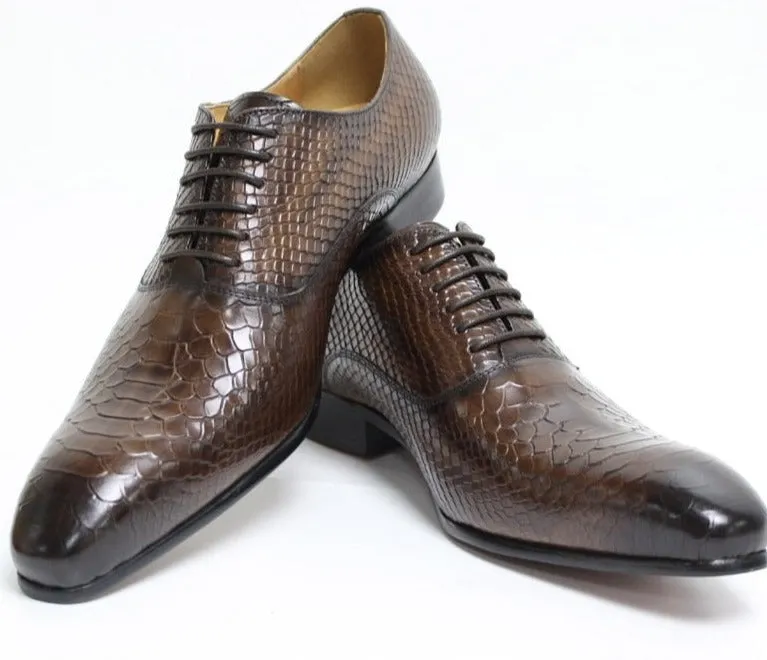 Pointed Toe Classic Style Men's Leather Shoes