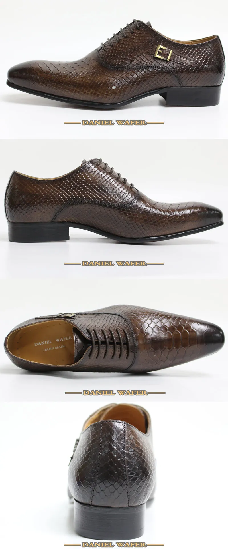 Pointed Toe Classic Style Men's Leather Shoes