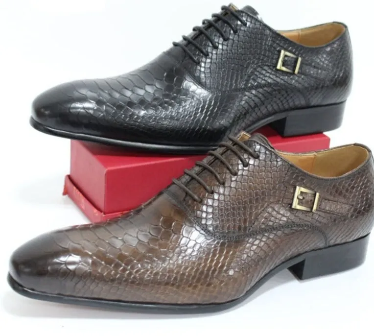 Pointed Toe Classic Style Men's Leather Shoes