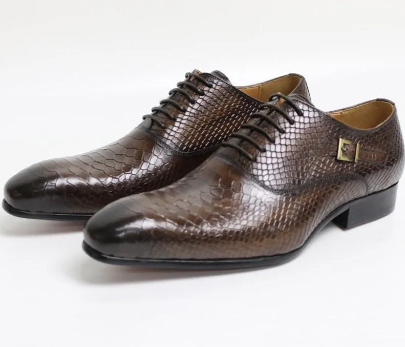 Pointed Toe Classic Style Men's Leather Shoes