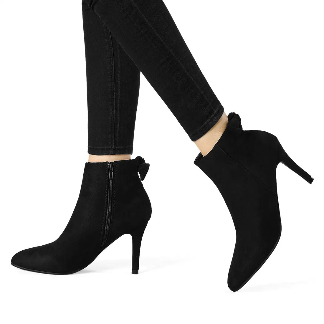Pointed Toe Stiletto Heel Ankle Boots