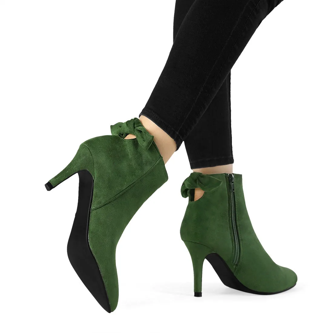 Pointed Toe Stiletto Heel Ankle Boots