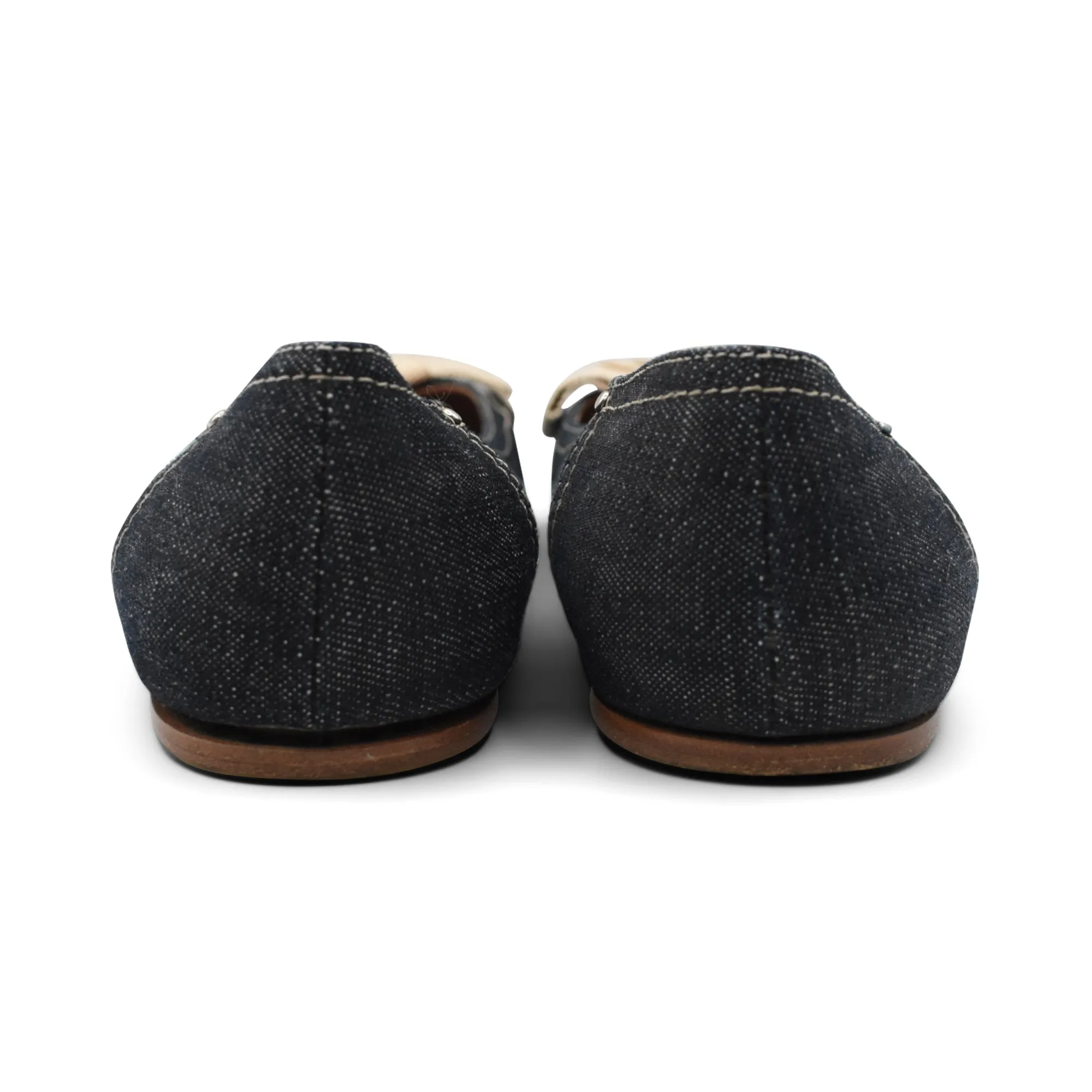 Prada Denim Ballet Flats - Women's 37