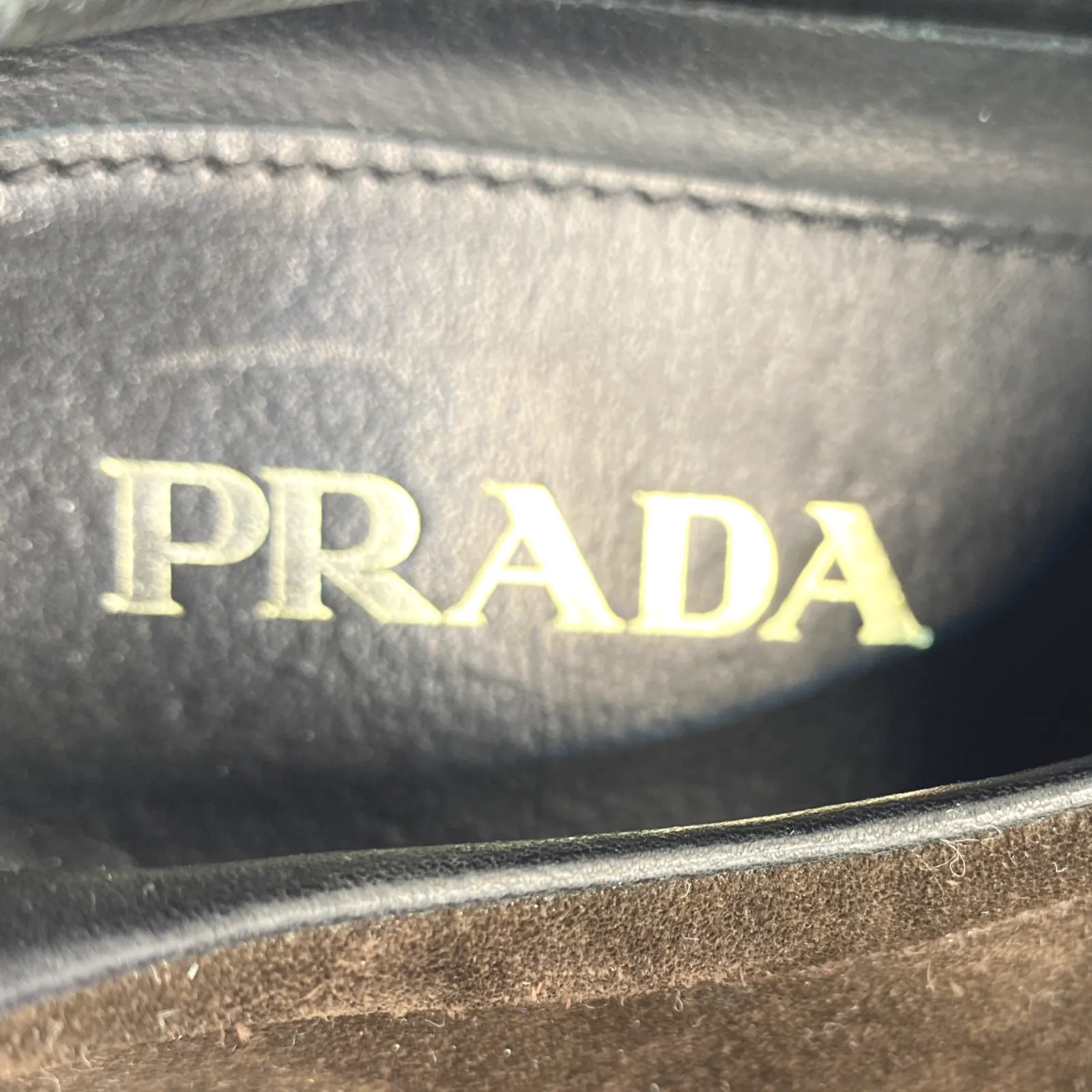 Prada men's brown suede oxford shoes