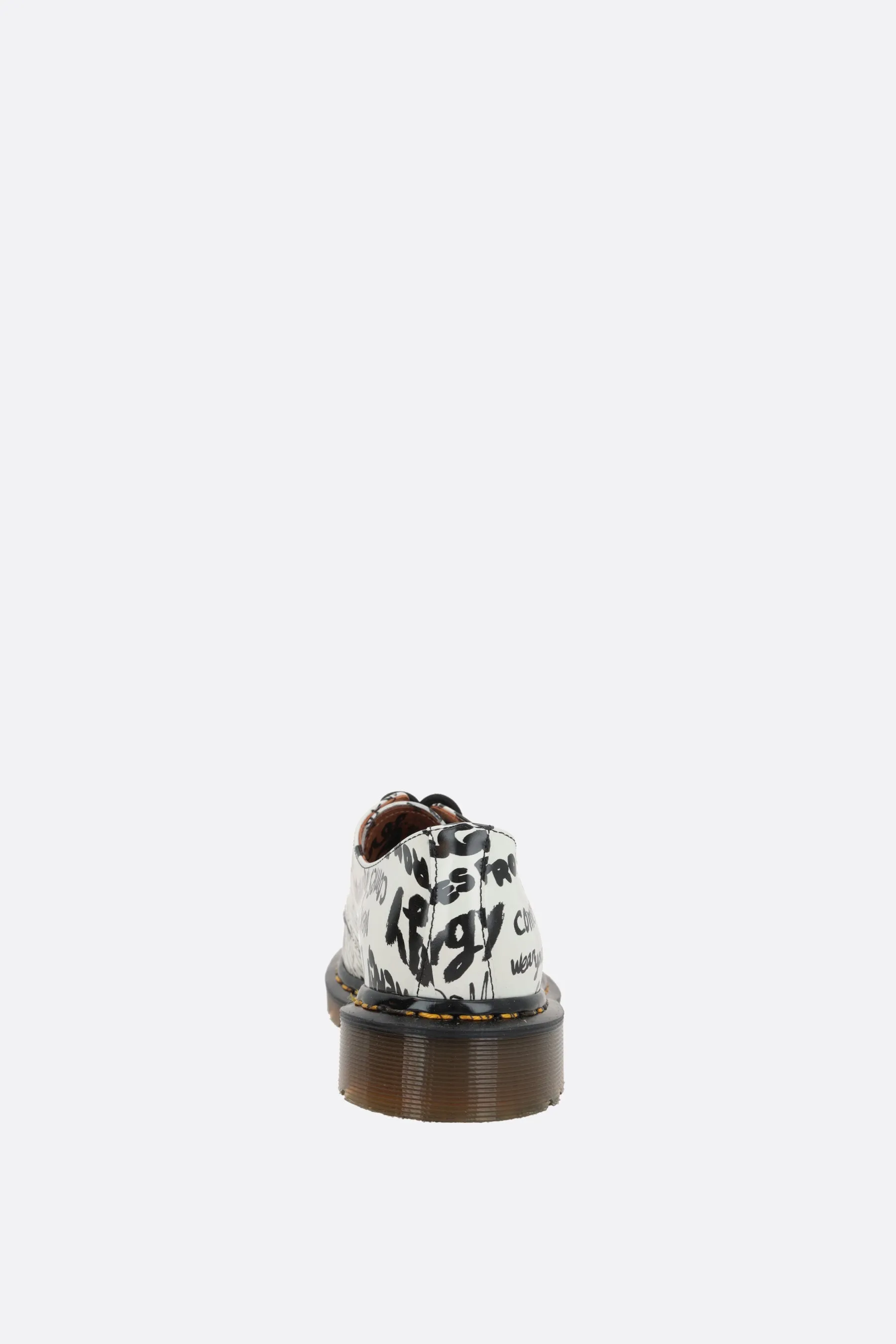 printed smooth leather derby shoes