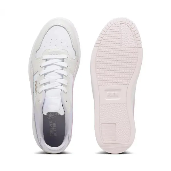 PUMA CARINA STREET LIFESTYLE SHOES FOR WOMEN, PUMA WHITE & FROSTY PINK & ALPINE SNOW
