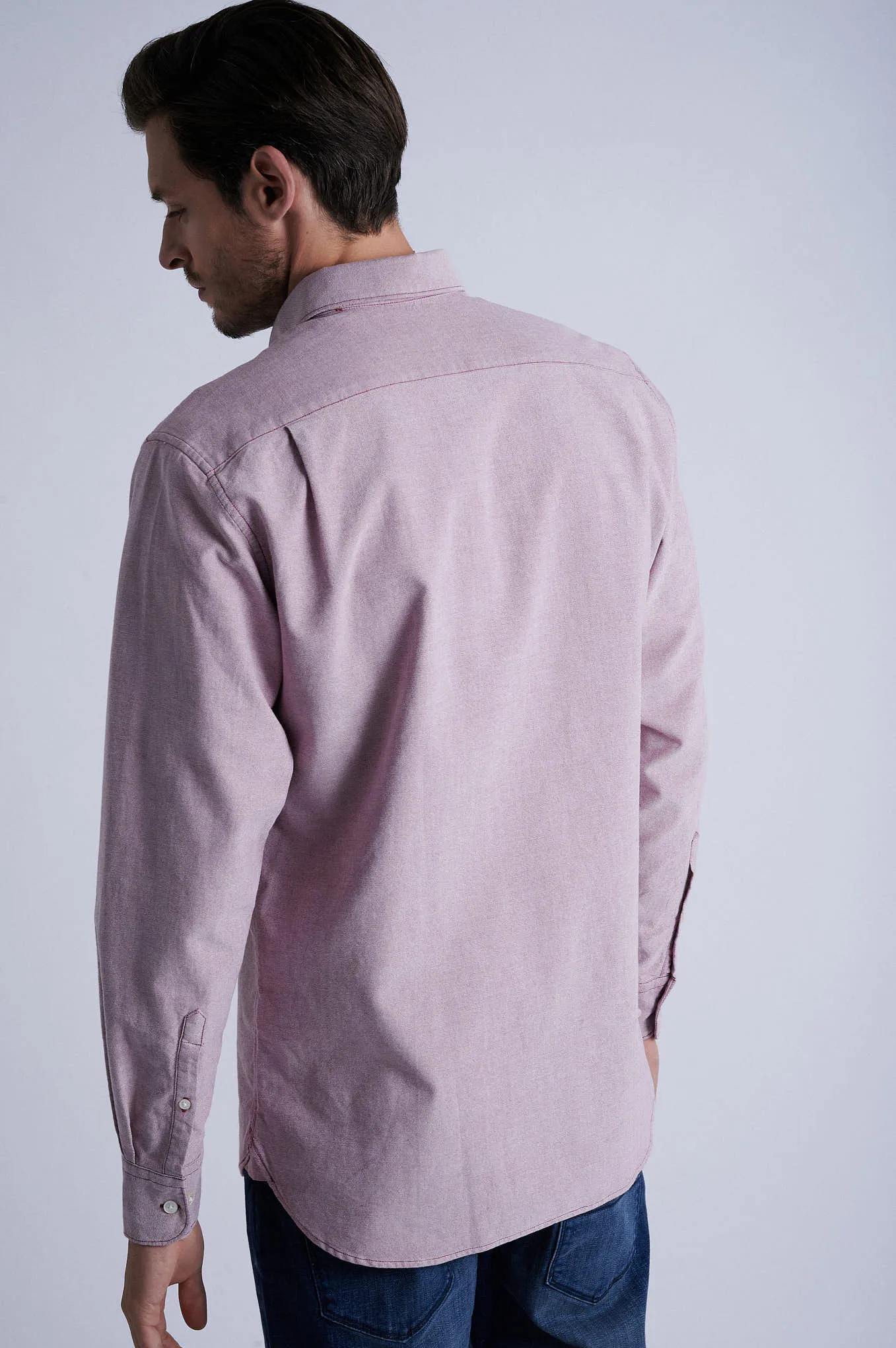 Regular fit cotton elastane comfort oxford shirt