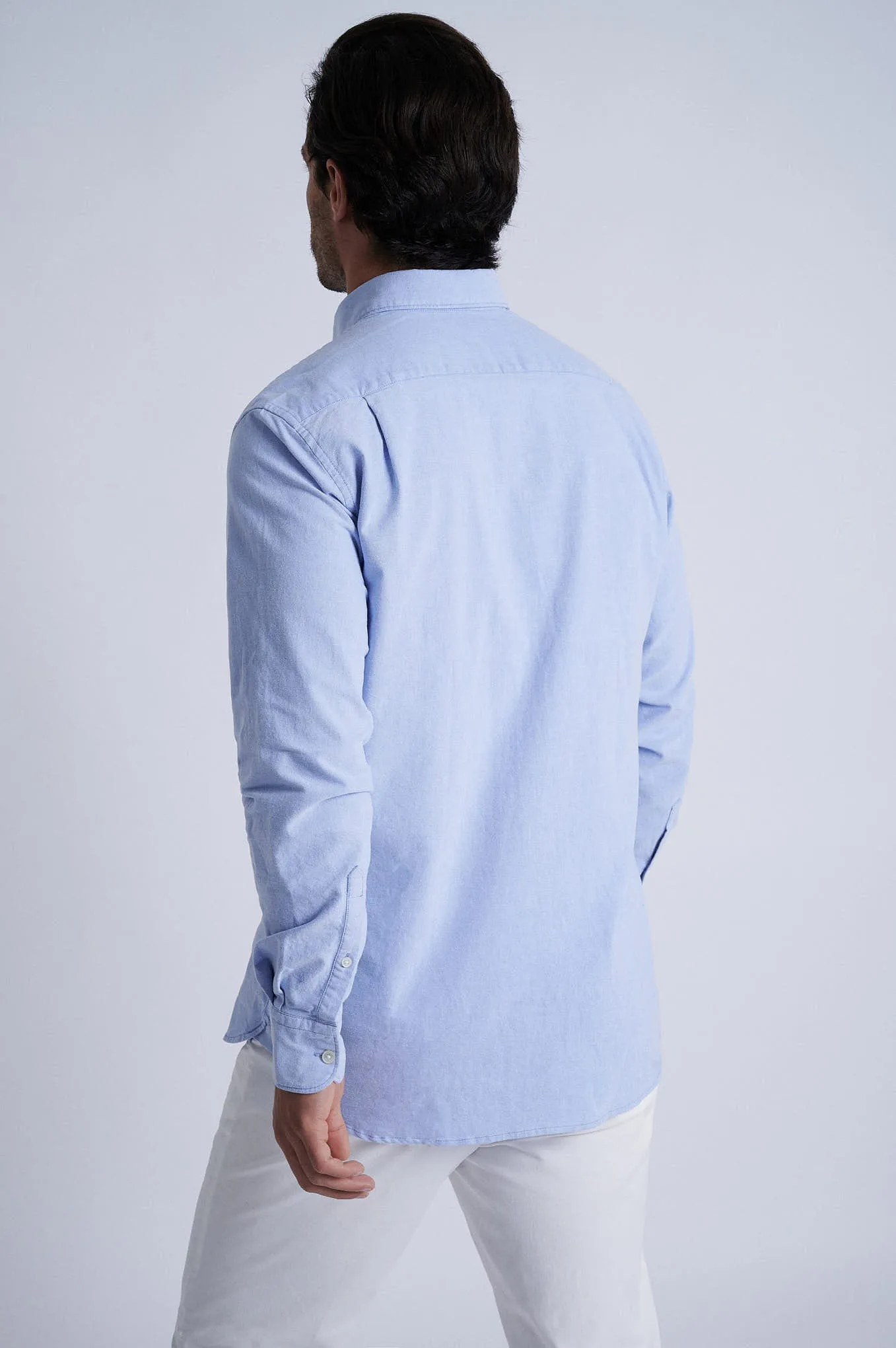 Regular fit cotton elastane comfort oxford shirt