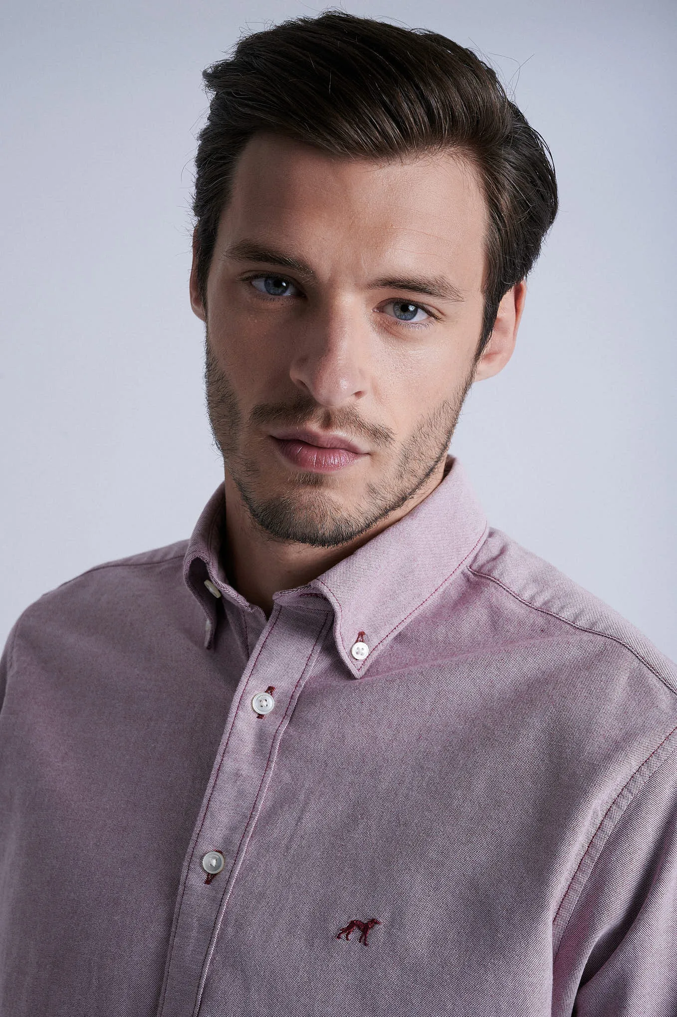 Regular fit cotton elastane comfort oxford shirt