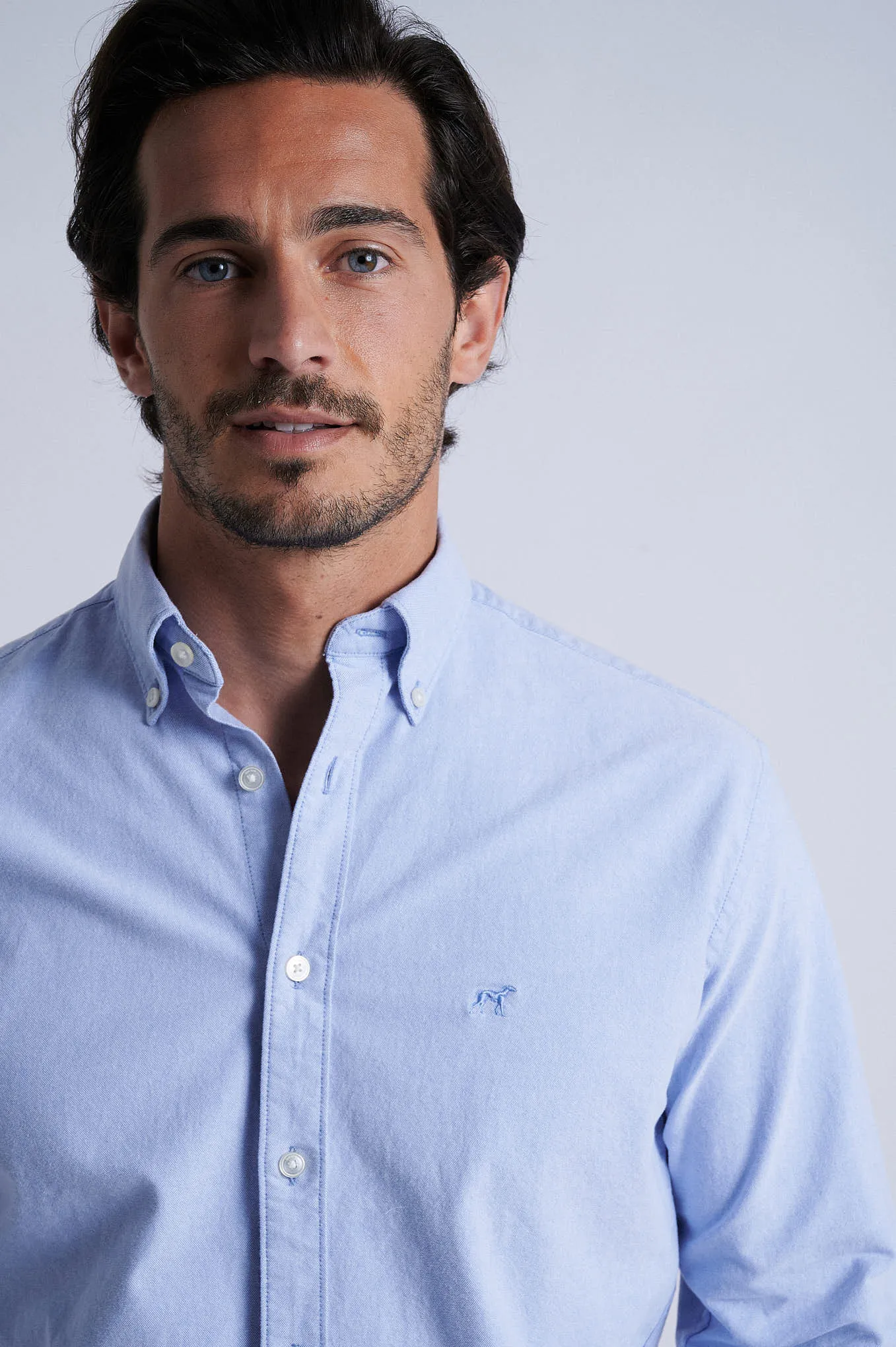 Regular fit cotton elastane comfort oxford shirt