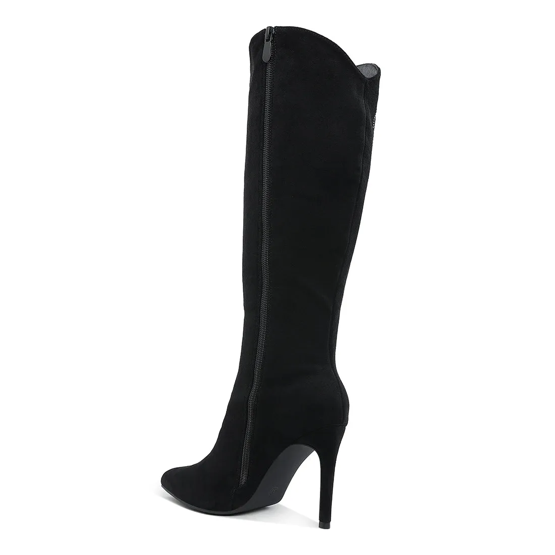 Rhinestone Patterned Calf Boots