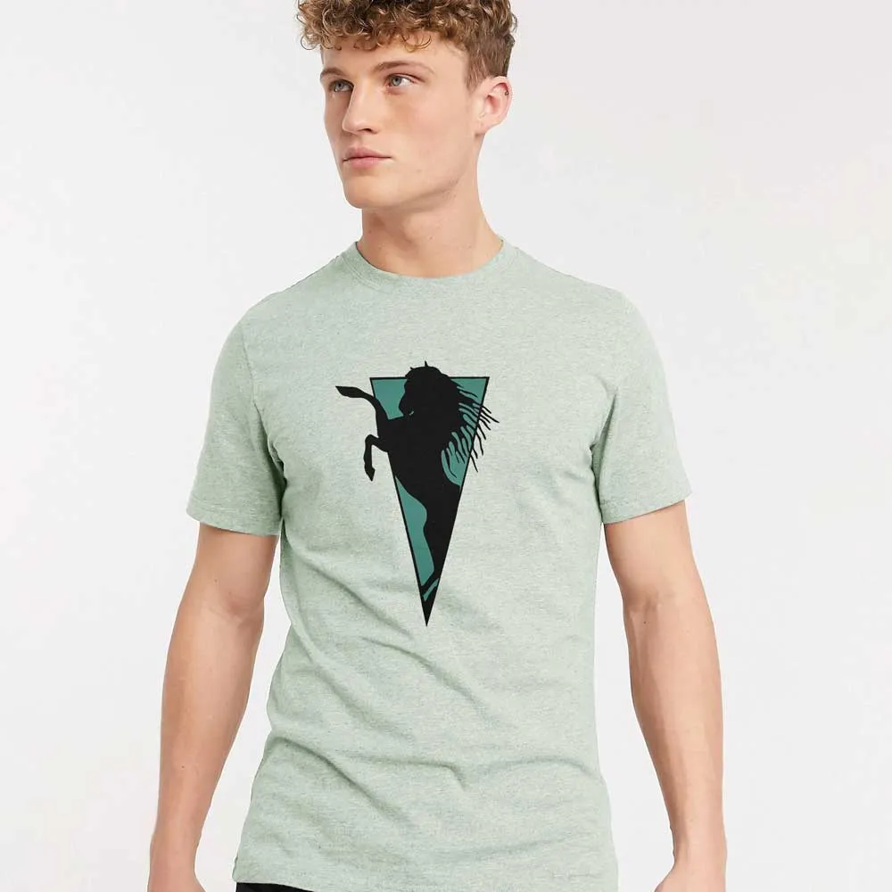 Richman Men's Flying Horse Printed Short Sleeve Tee Shirt