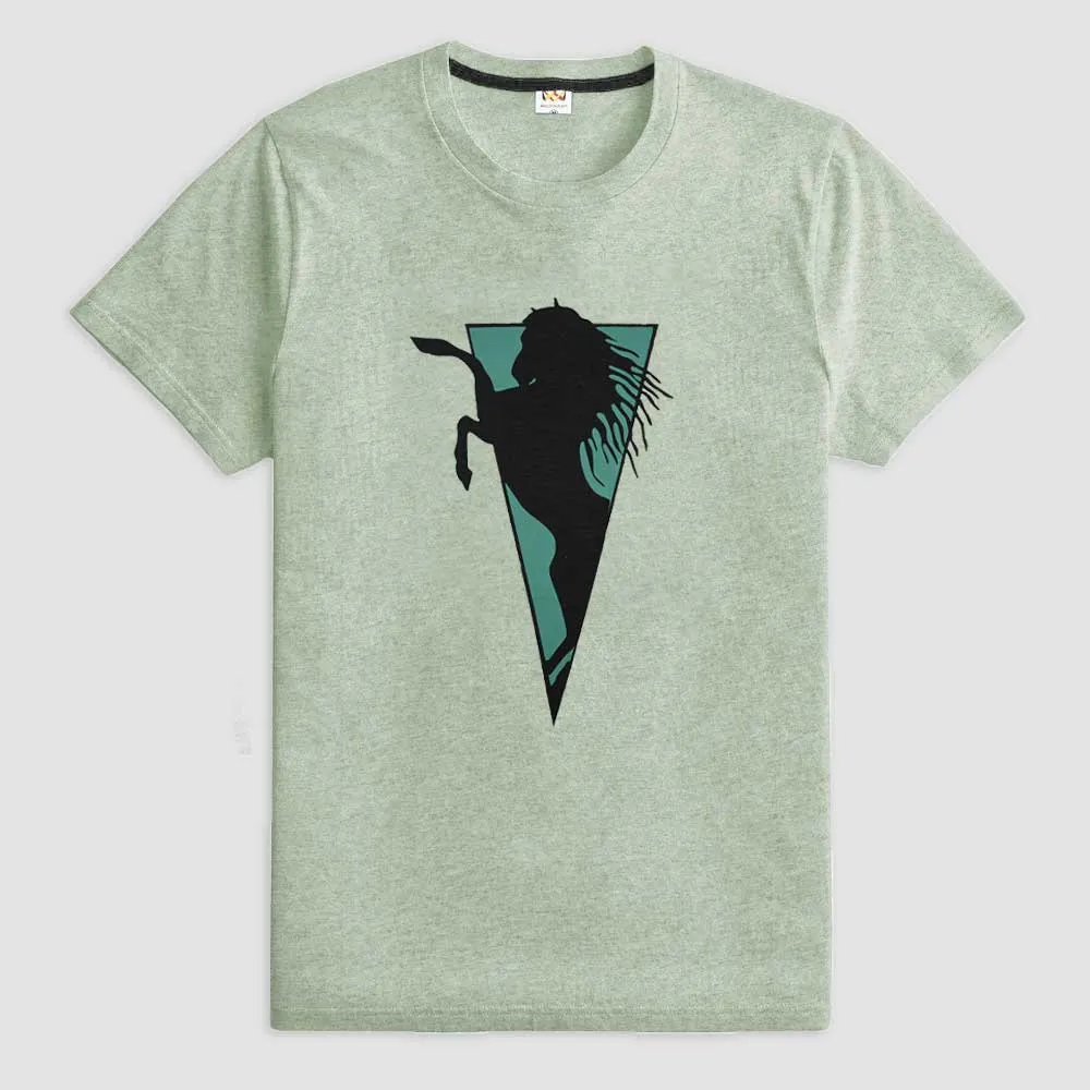 Richman Men's Flying Horse Printed Short Sleeve Tee Shirt