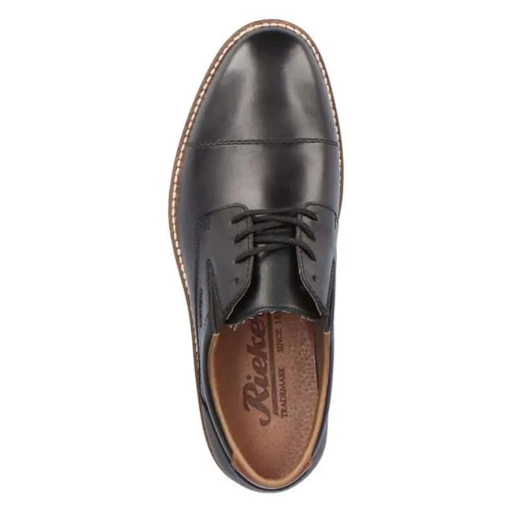Rieker Black Lace Up Dress Shoe - 13506-00