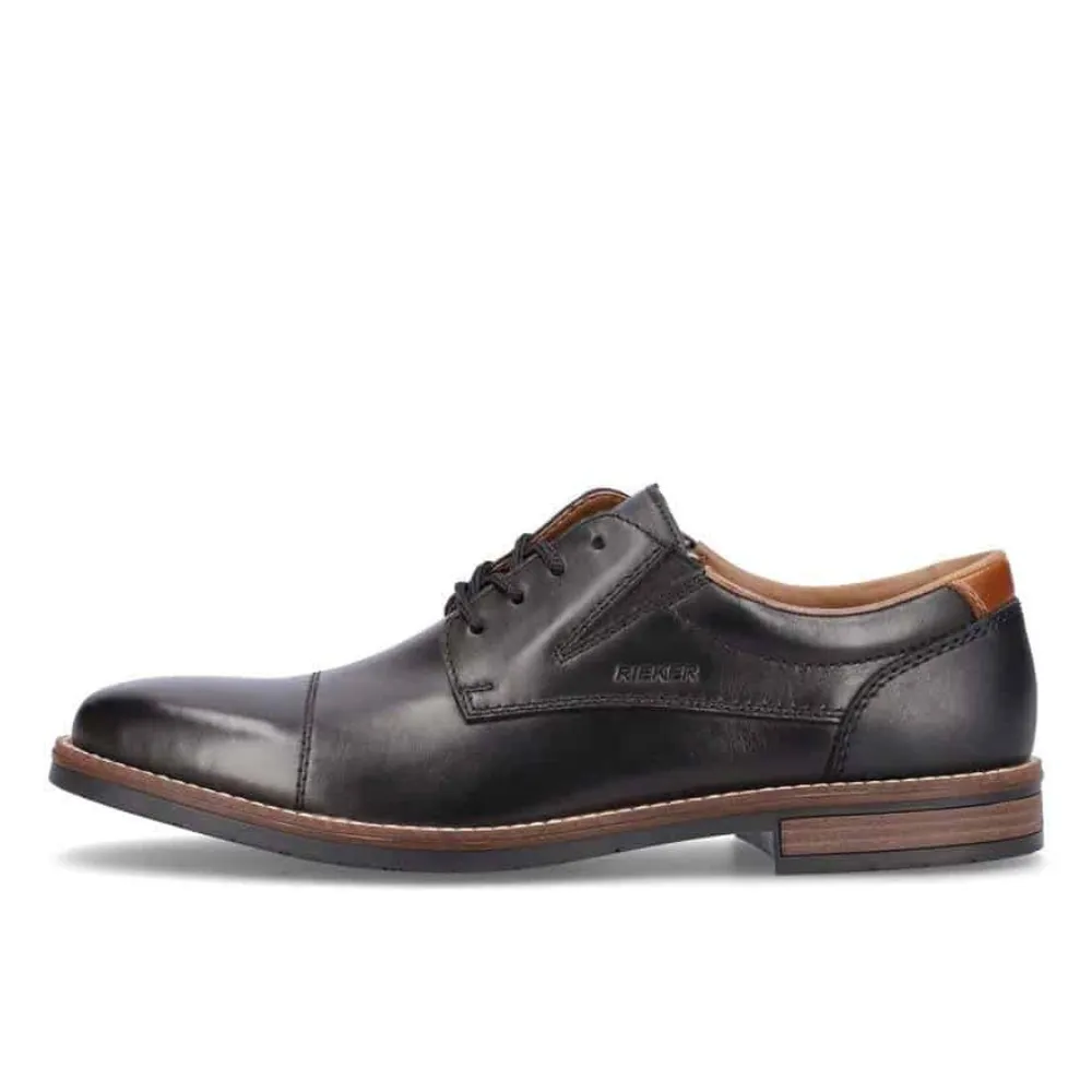 Rieker Black Lace Up Dress Shoe - 13506-00