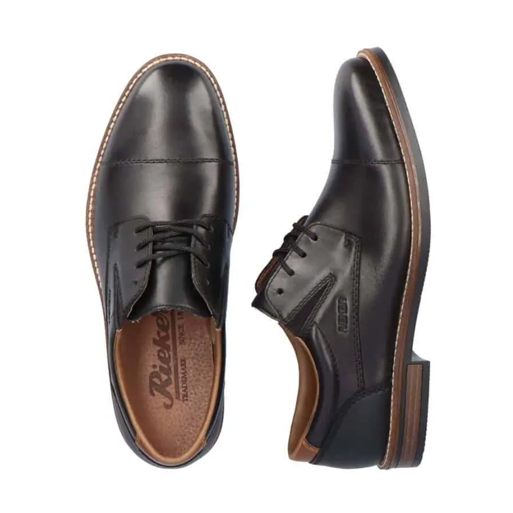 Rieker Black Lace Up Dress Shoe - 13506-00