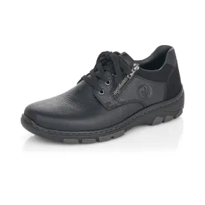 RIEKER CASUAL LACE UP SHOE BLACK WITH ZIP 19921-00