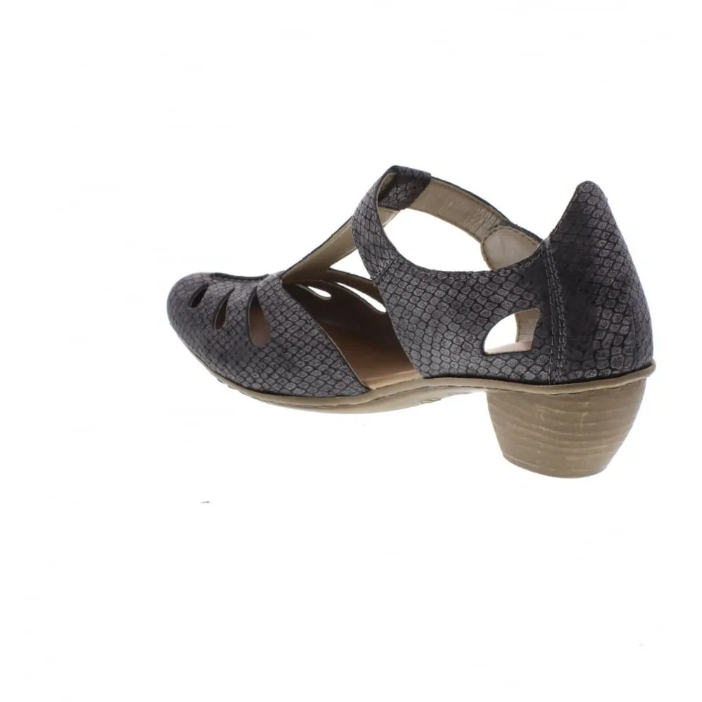 Rieker SHOE GRANITE WITH T BAR 43750-45