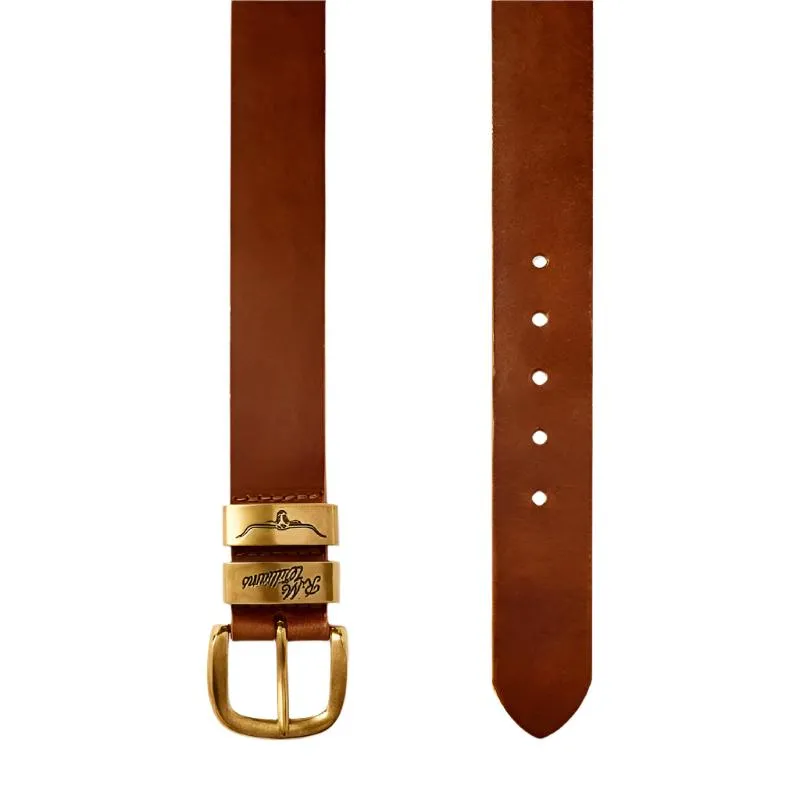 R.M.Williams Drover 1 1/2 Mens Belt - Caramel with Gold Buckle