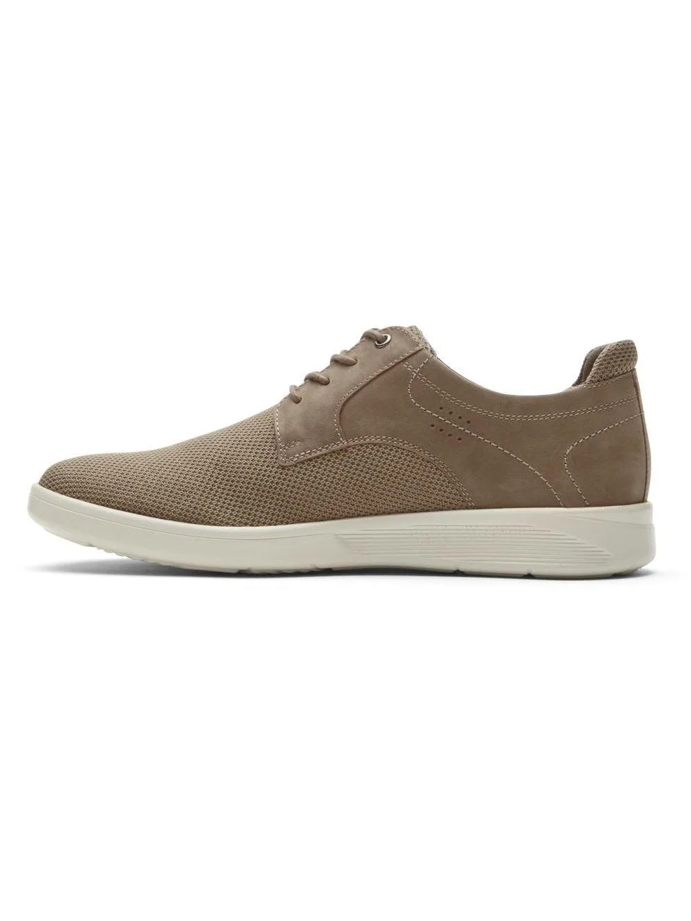 Rockport Men's Caldwell Plain Toe Oxford Sneakers Taupe Mesh Leather CI4177