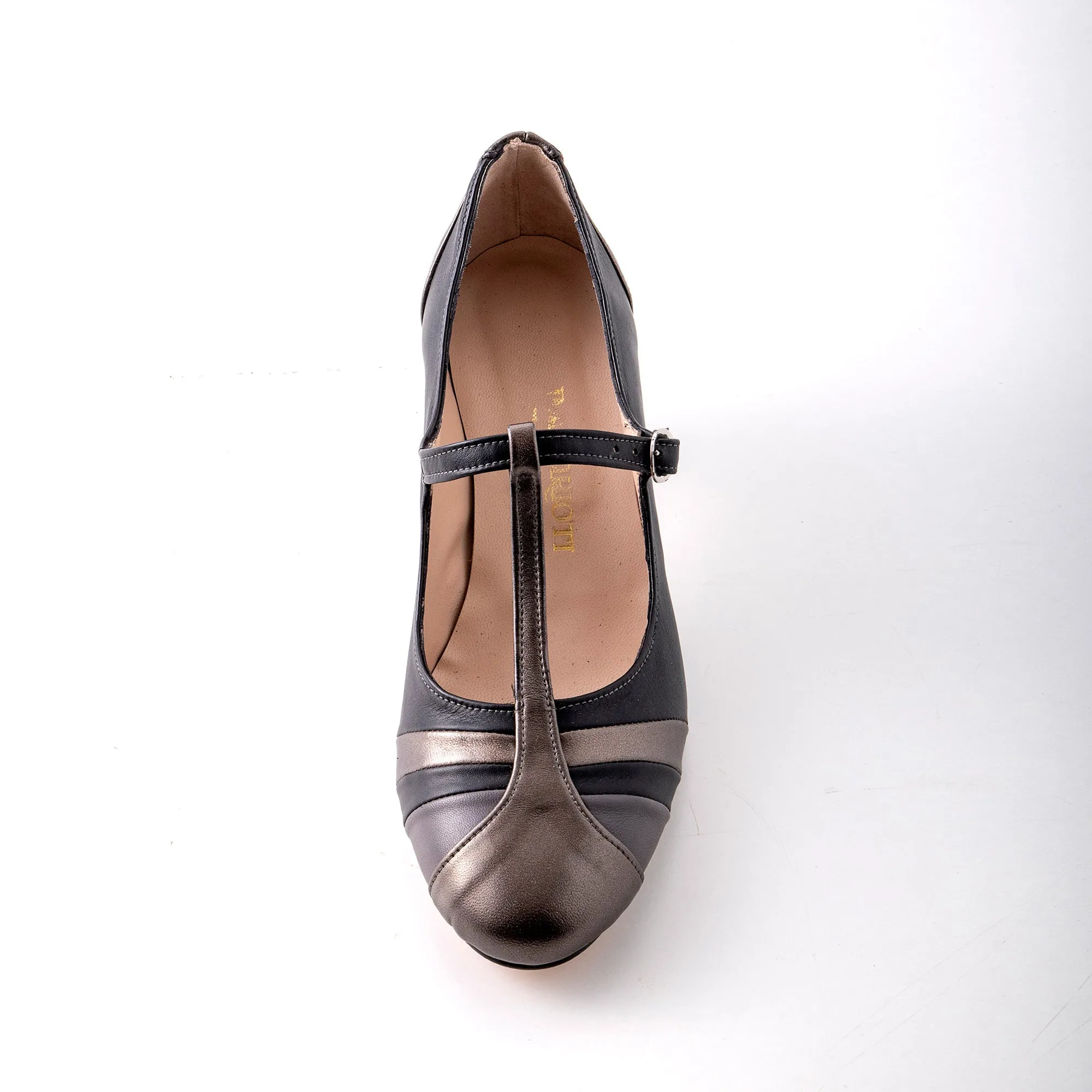 Round toe dancing Heels with T-strap