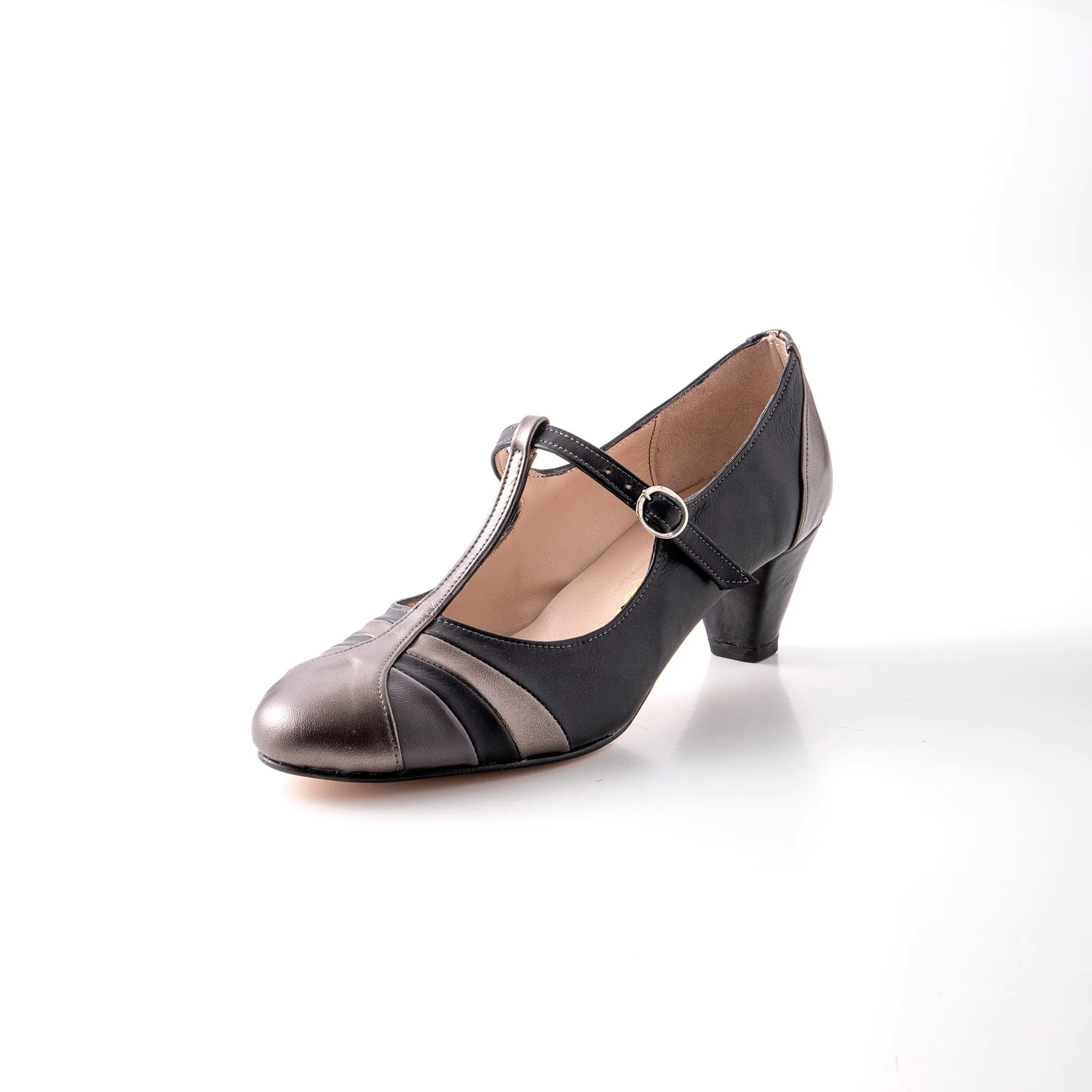 Round toe dancing Heels with T-strap
