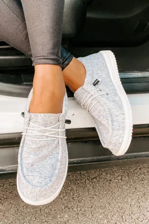 Routine Check Canvas Slip-On Sneakers (Light Grey)