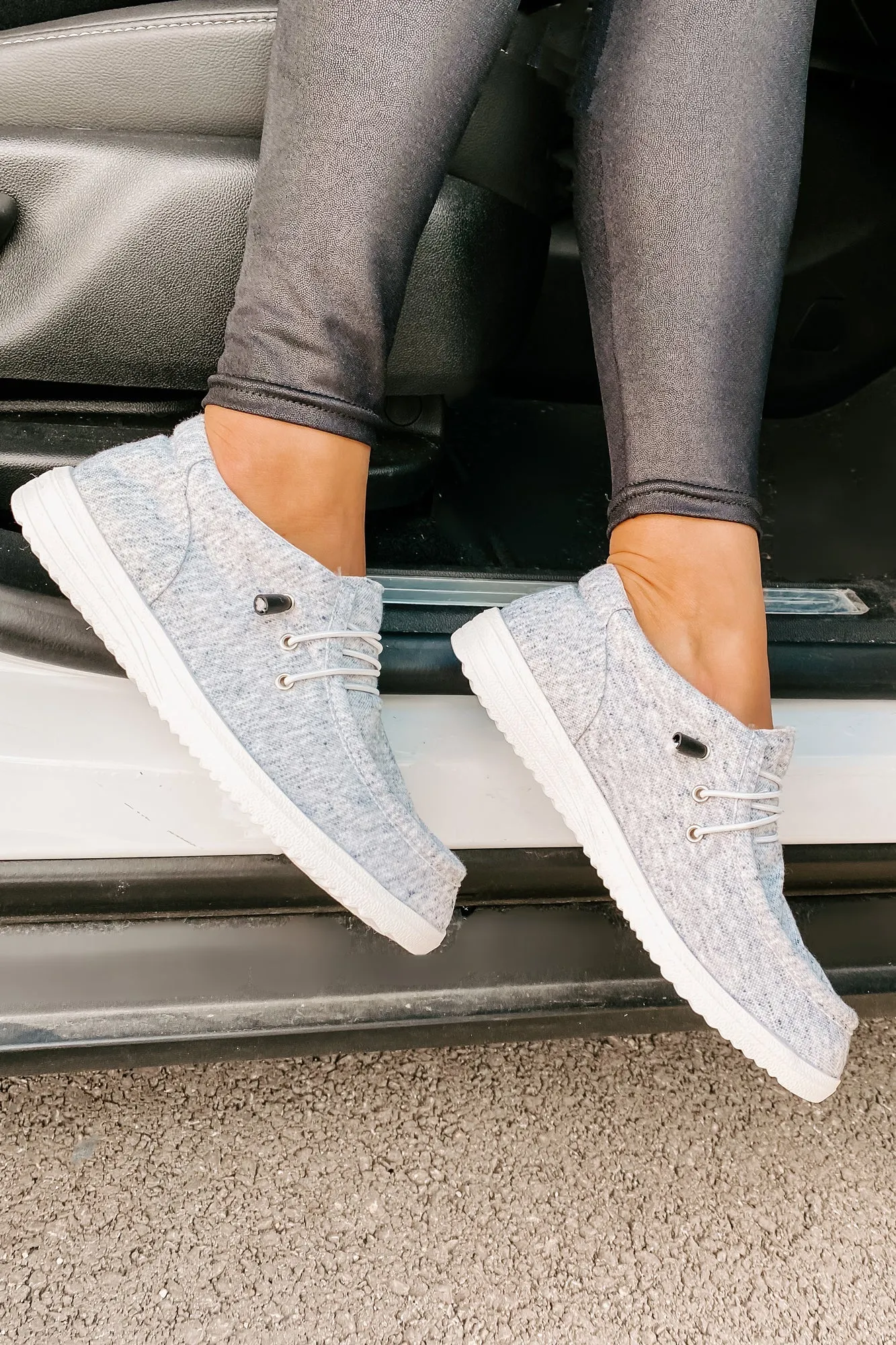 Routine Check Canvas Slip-On Sneakers (Light Grey)
