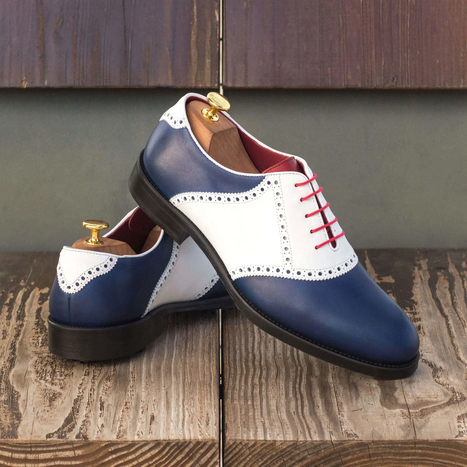 Saddle-Painted Calf, Box Calf, Red, Blue, White-Wholesale