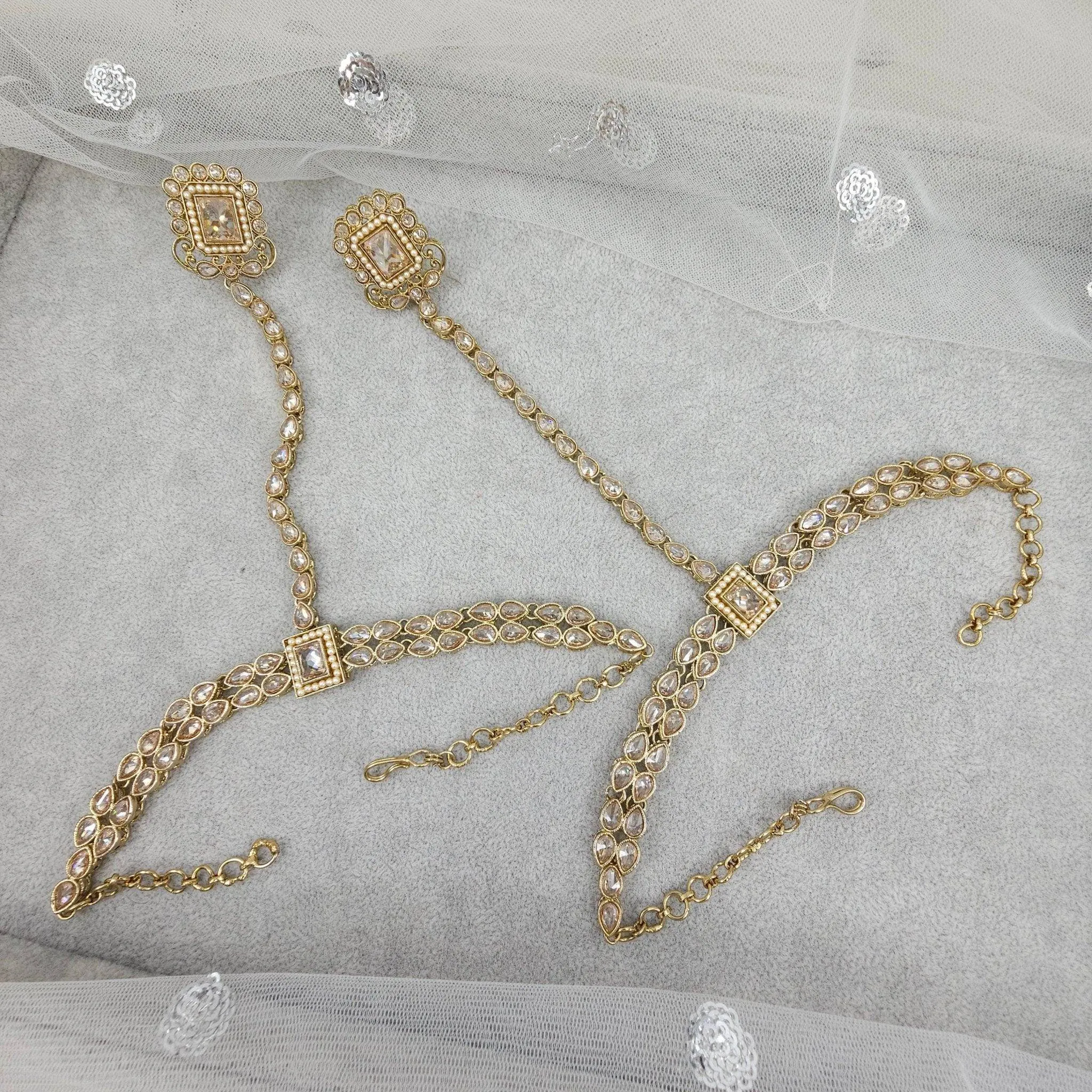 Salma Antique Polki Hand Pieces