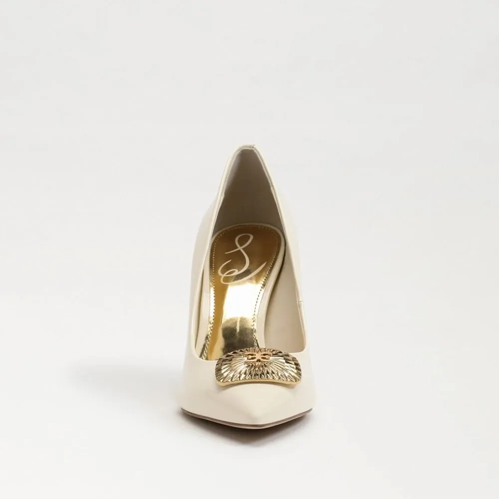 Sam Edelman Hazel Radiant Porcelain Stiletto Heeled Slip On Pointed Toe Pumps