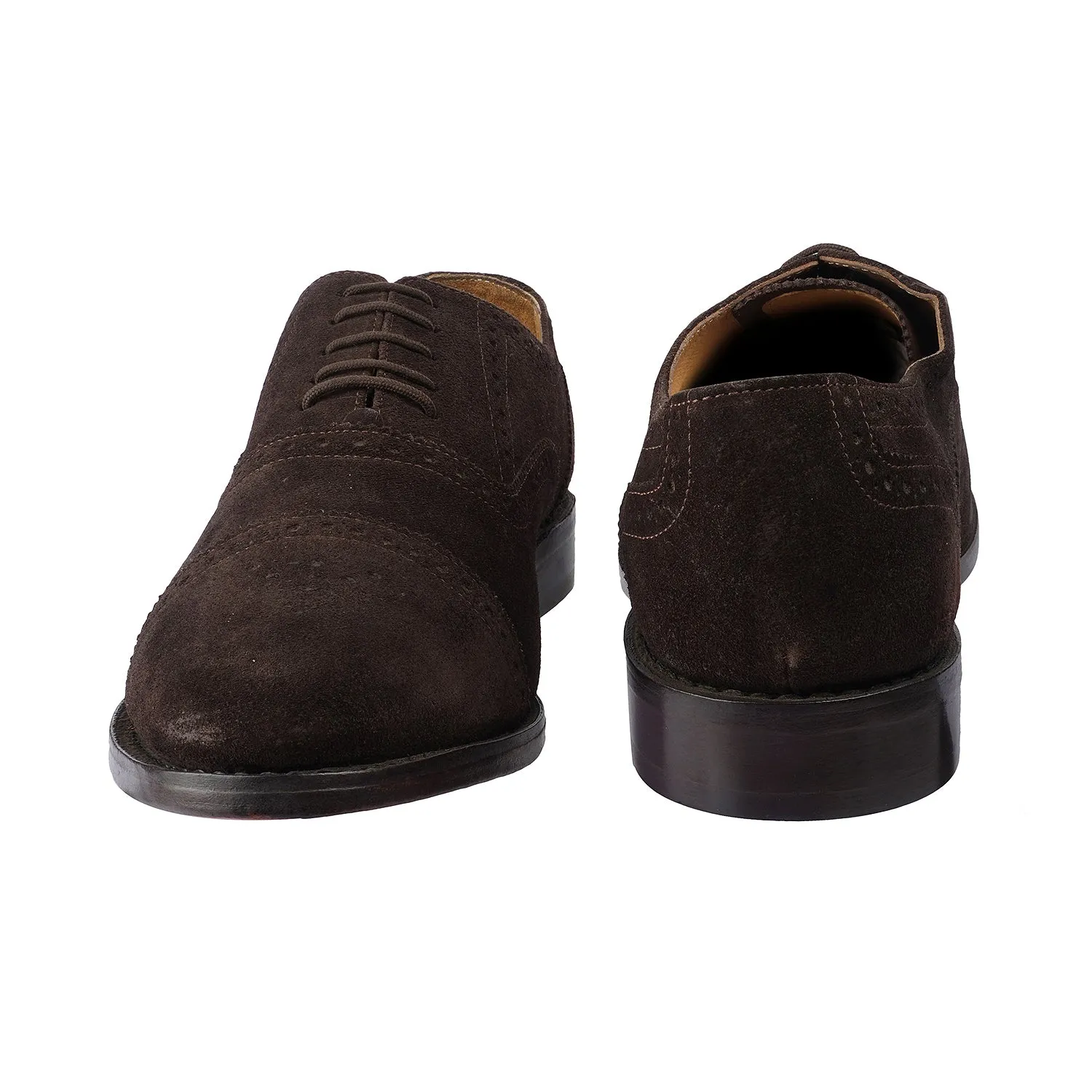 Samuel Windsor - Glasgow 59 <br> Big Size Regular Width Suede Leather Brown Formal Lace-Up Shoes