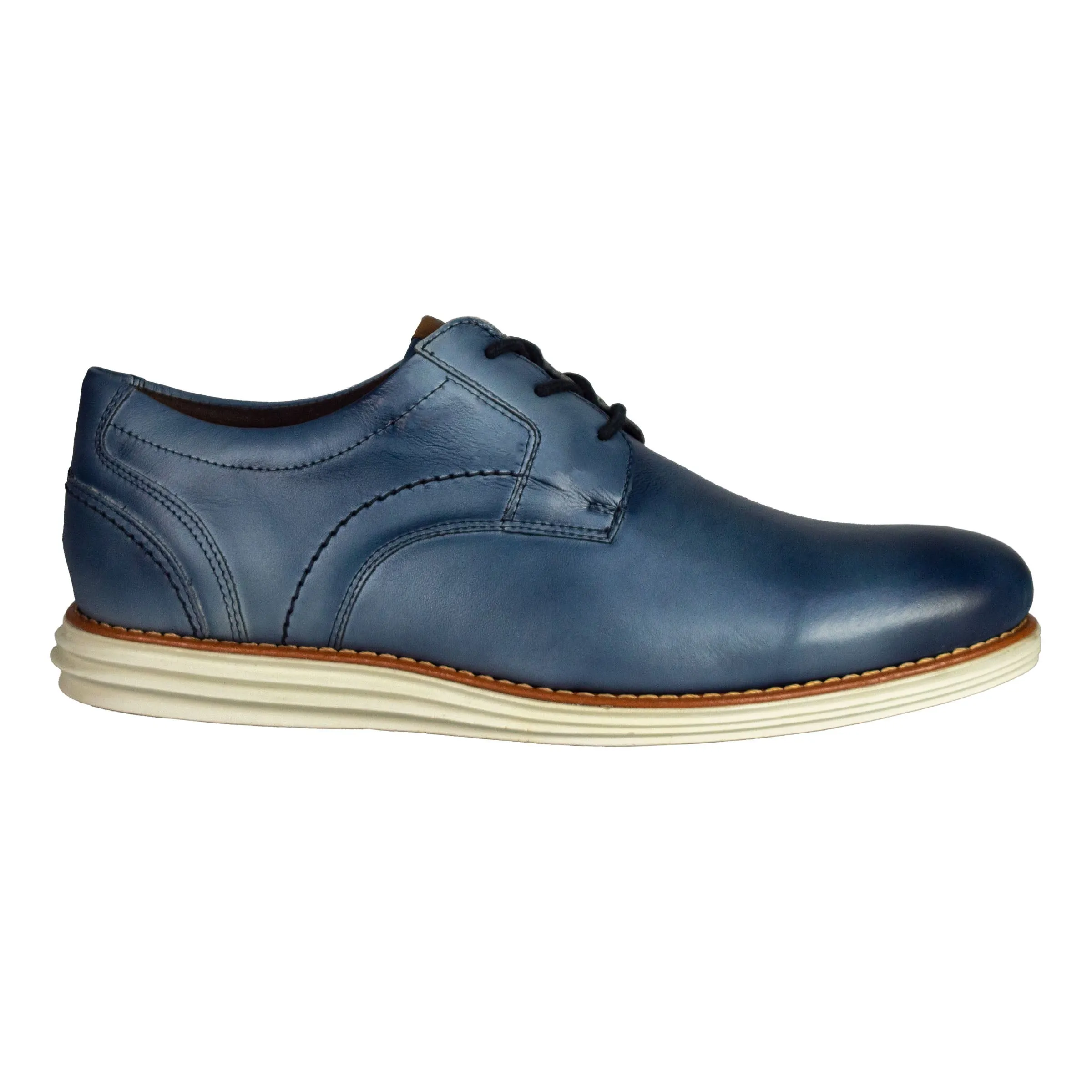 Sandro Moscoloni Men's three eyelet plain toe oxford Franca Navy